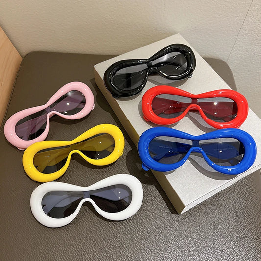 Oversized Retro Goggle Style Sunglasses
