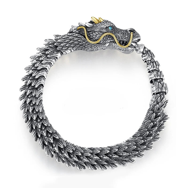 Unique 3D Feng Shui Good Luck Dragon Bracelet