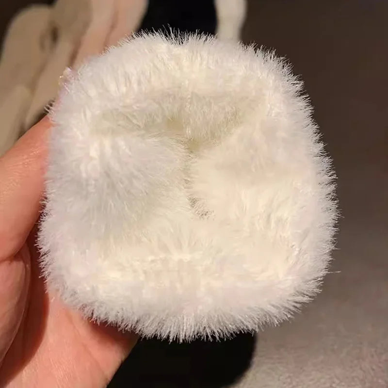 Soft Plush Fleece Winter Fingerless Gloves