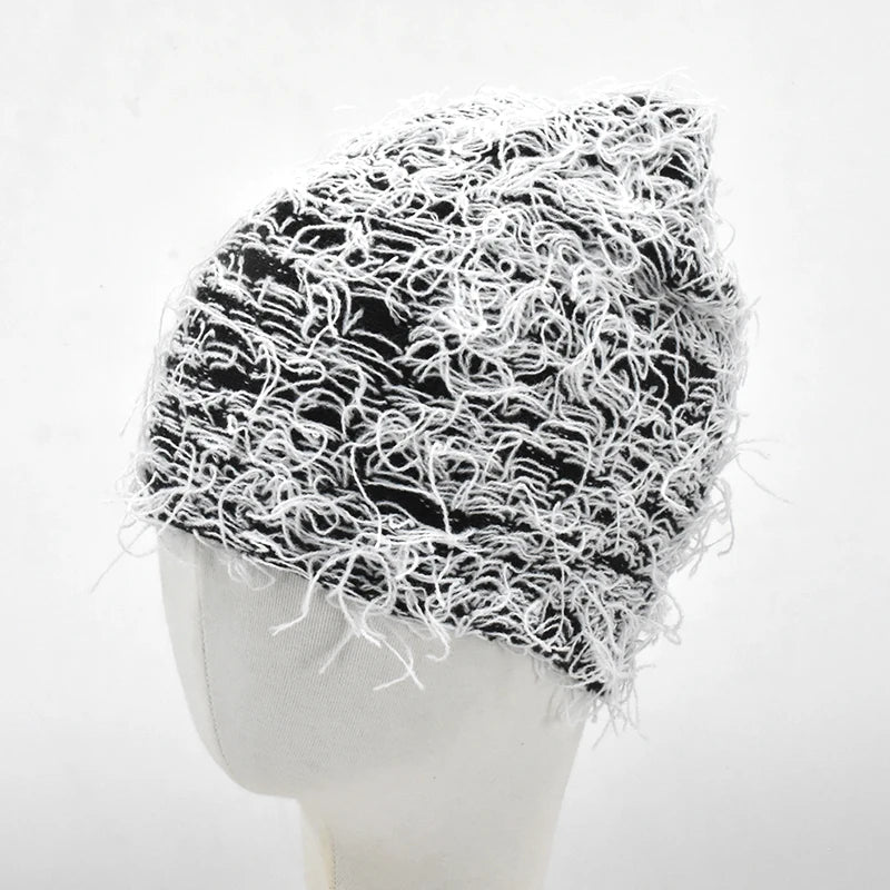 Distressed Knitted Beanie