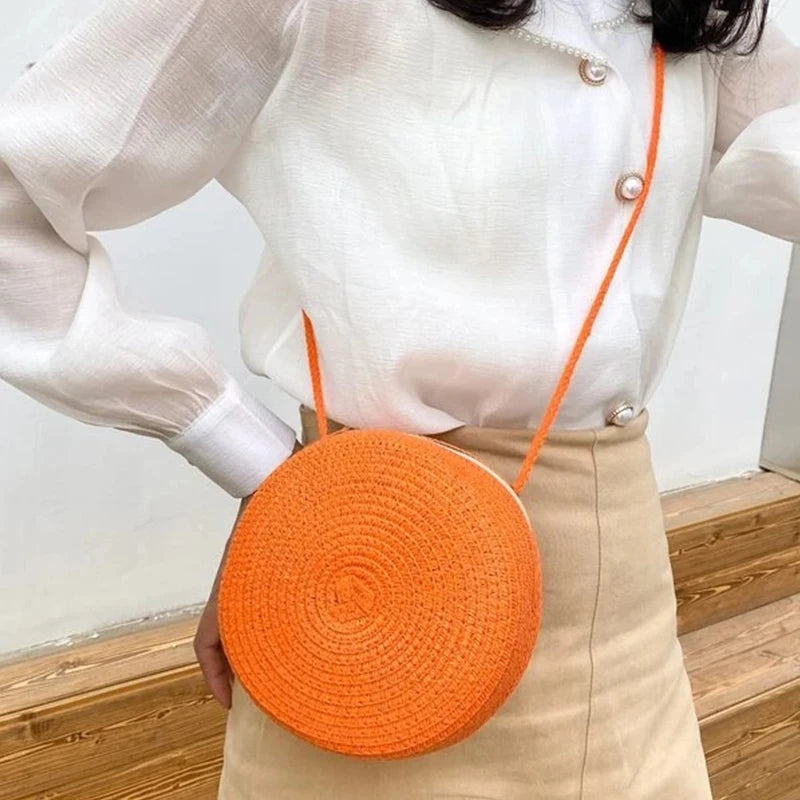 Handmade Fashion Crossbody Straw Bag