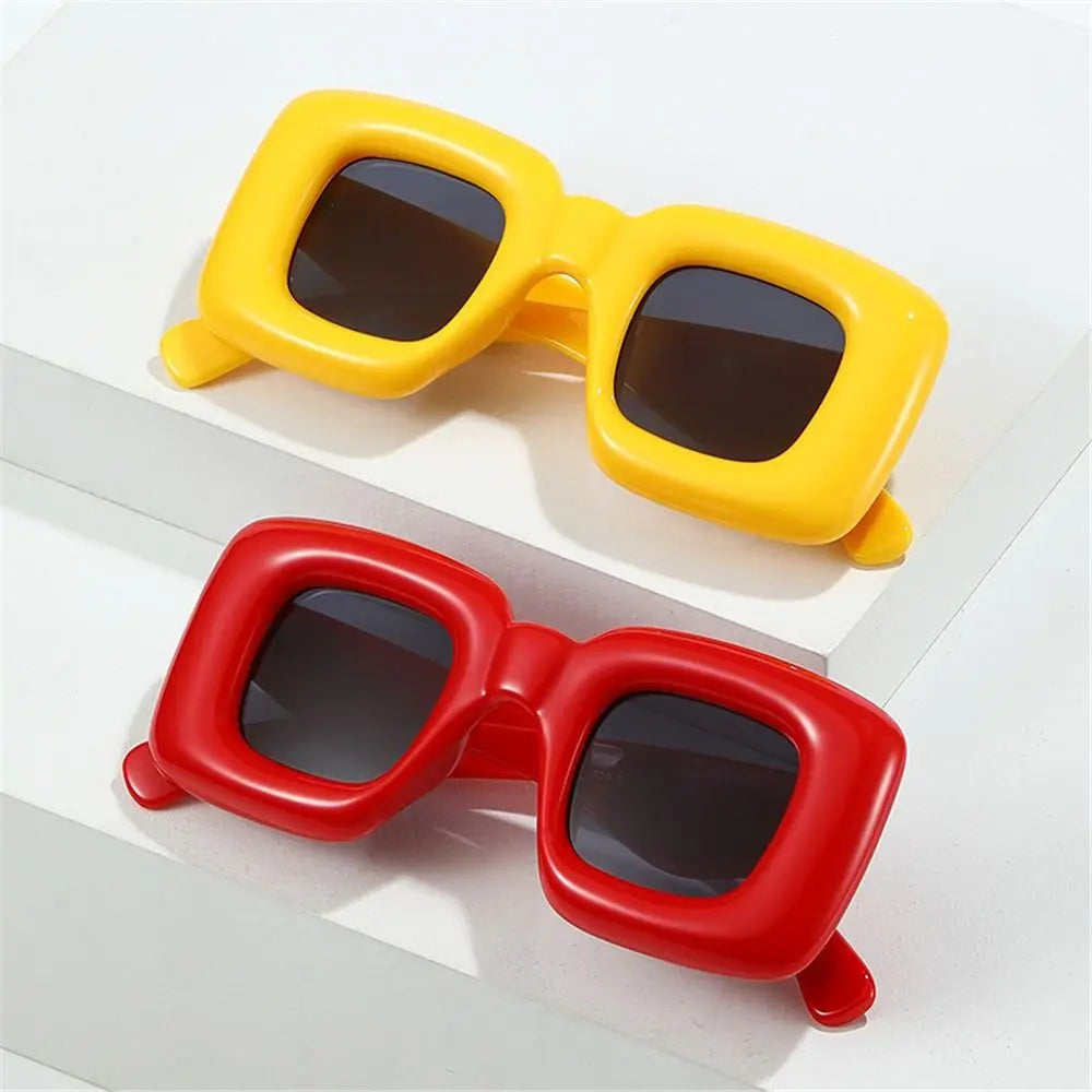 Quirky Oversized Square Thick Frame Sunglasses
