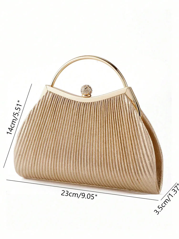 Pleated Evening Clutch Bag