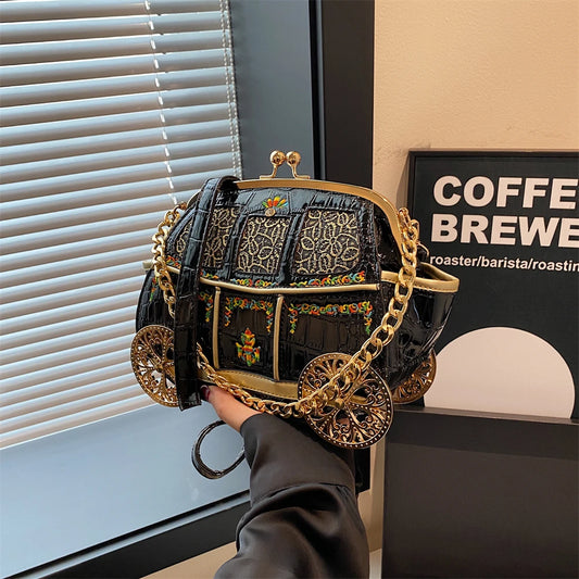 Royal Carriage Evening Clutch Bag