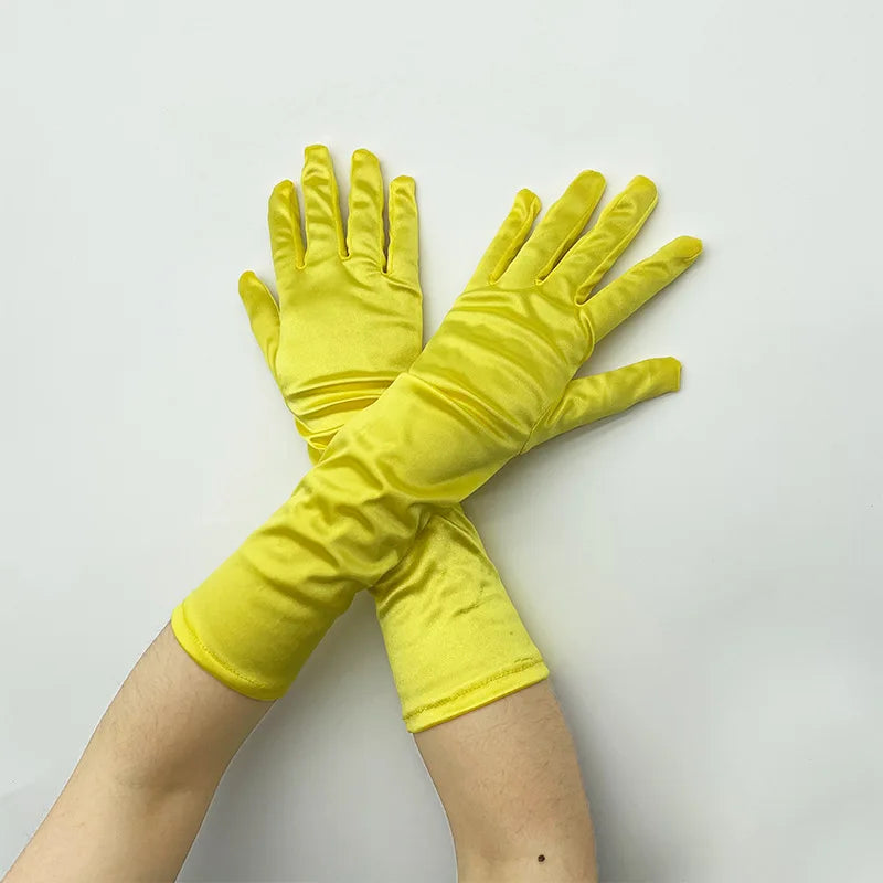Long Satin Costume Gloves