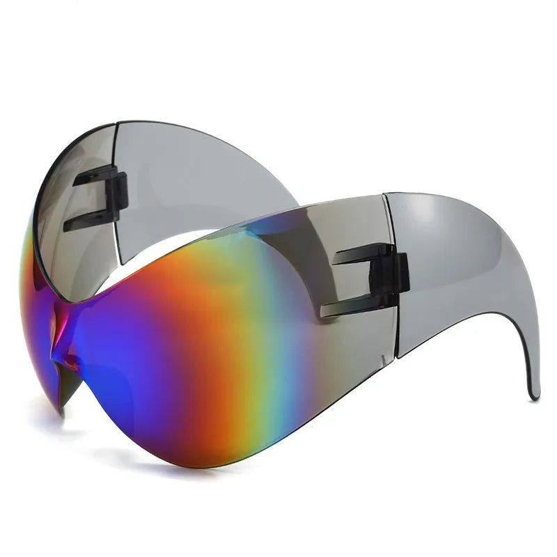Oversized Y2K One-Piece Cyberpunk Sunglasses