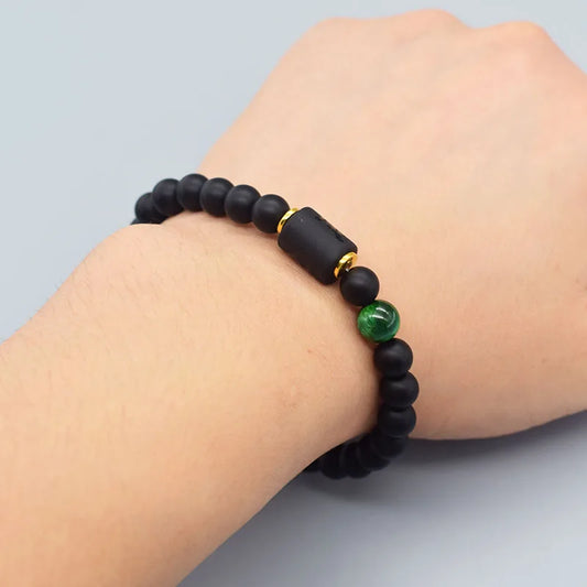 Zodiac Signs Constellation Bracelet - Black Agate