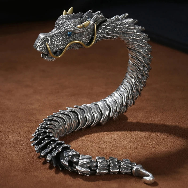 Unique 3D Feng Shui Good Luck Dragon Bracelet