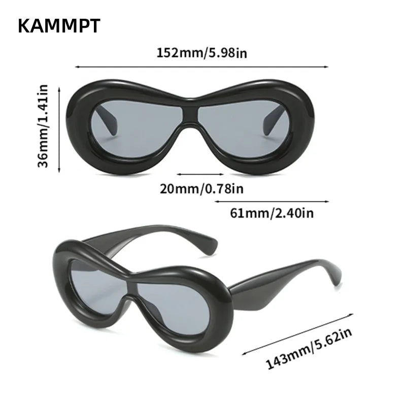 Oversized Retro Goggle Style Sunglasses