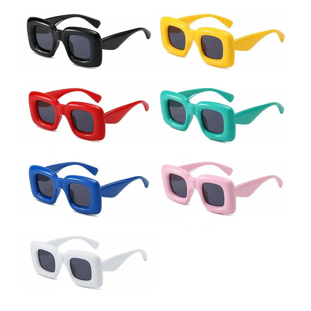 Quirky Oversized Square Thick Frame Sunglasses