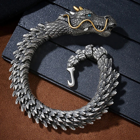 Unique 3D Feng Shui Good Luck Dragon Bracelet
