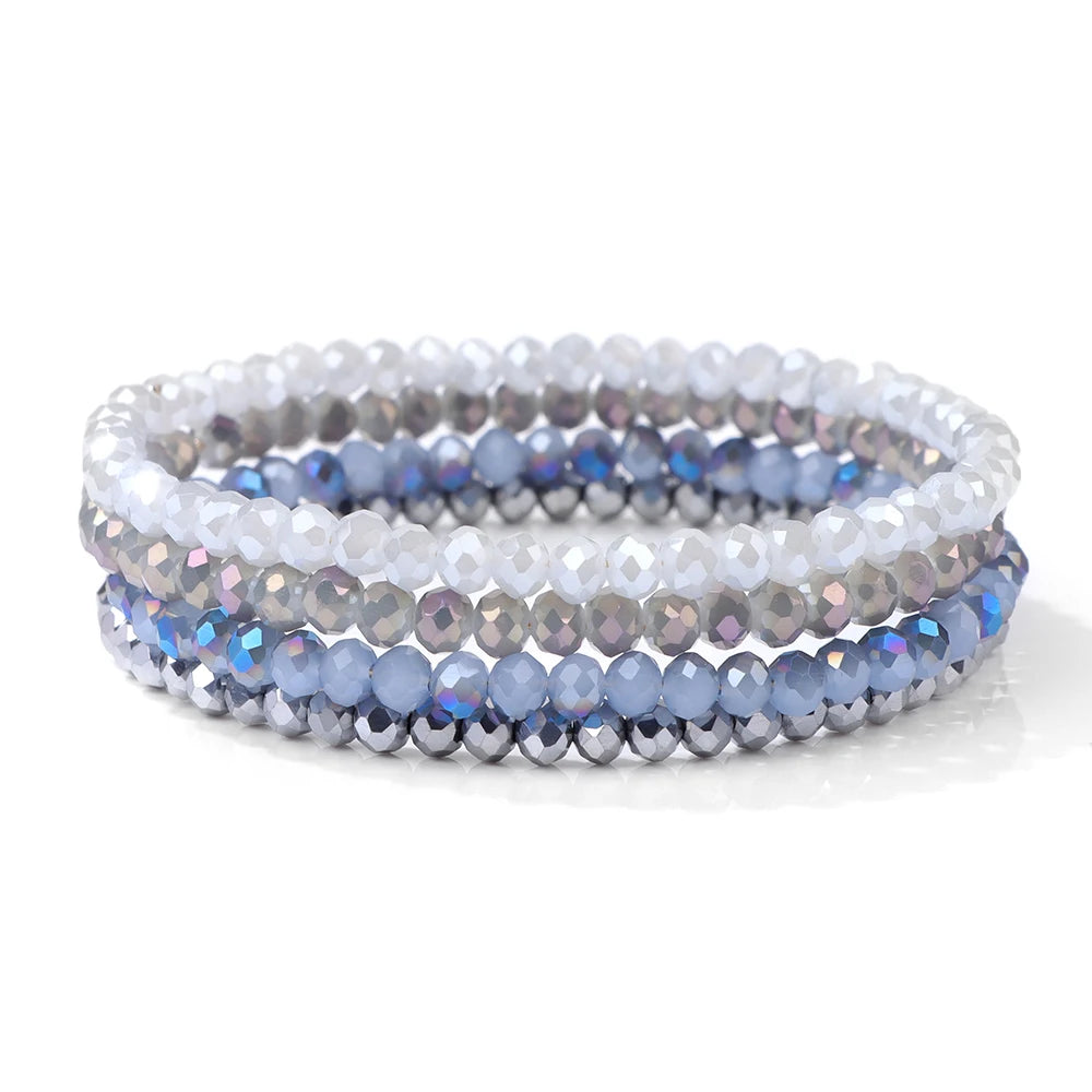 4Pcs Set Crystal Glass Bead Bracelet