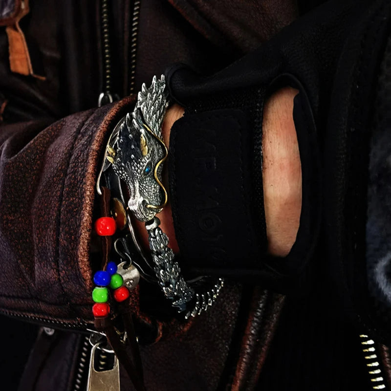 Unique 3D Feng Shui Good Luck Dragon Bracelet
