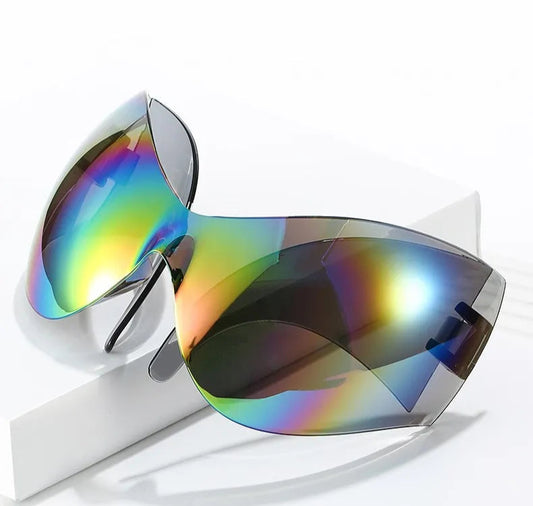 Oversized Y2K One-Piece Cyberpunk Sunglasses