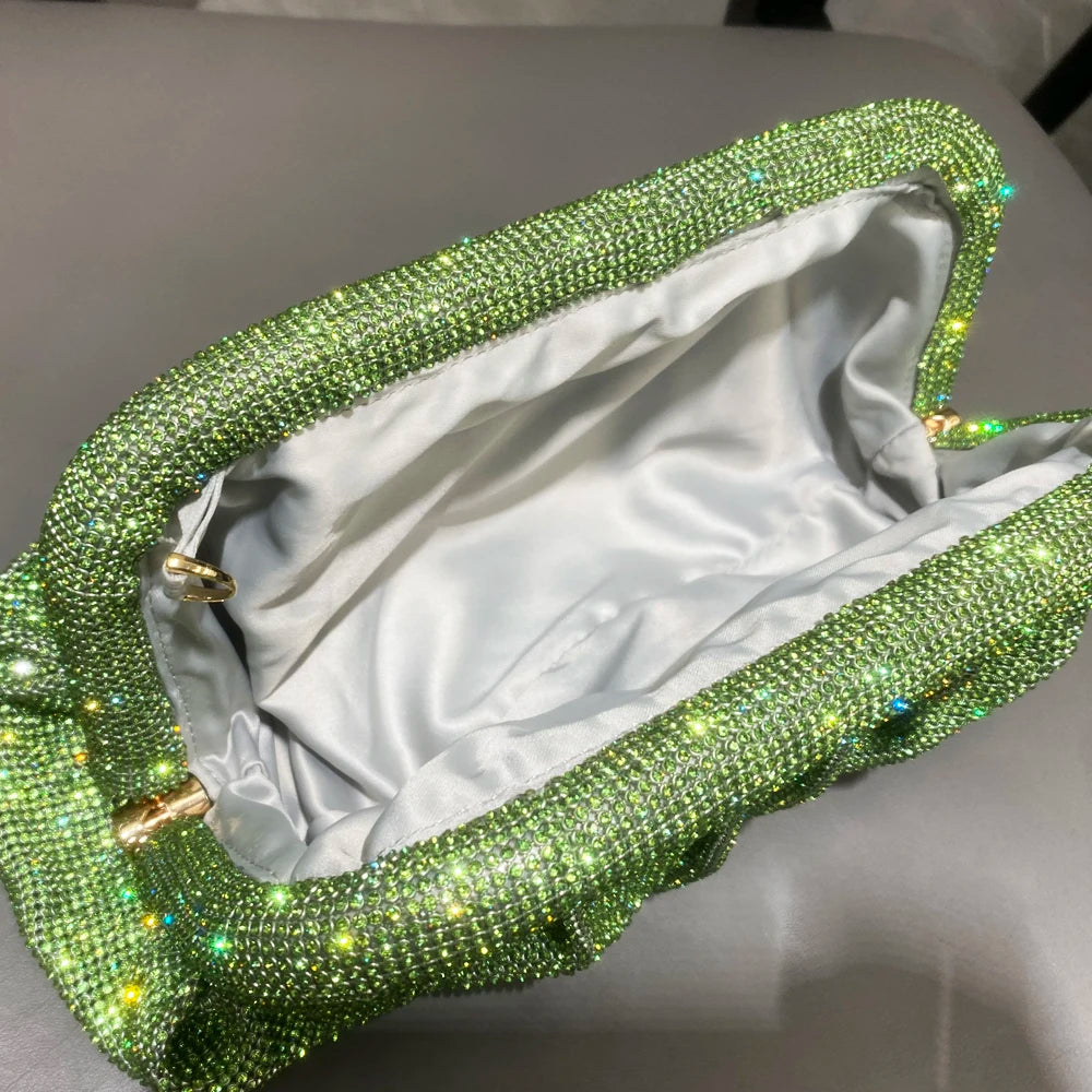 Sparkling Rhinestones Evening Clutch Bag