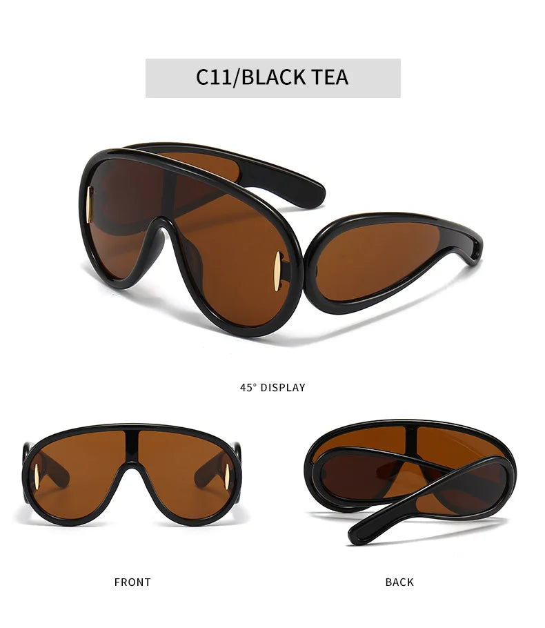 Y2K Oversized Pilot Sunglasses