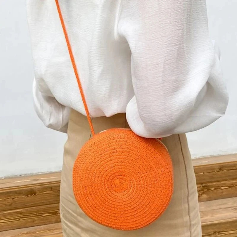 Handmade Fashion Crossbody Straw Bag