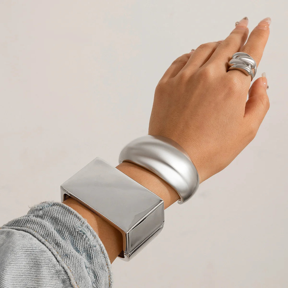 Vintage Chunky Bangle Cuff Bracelet