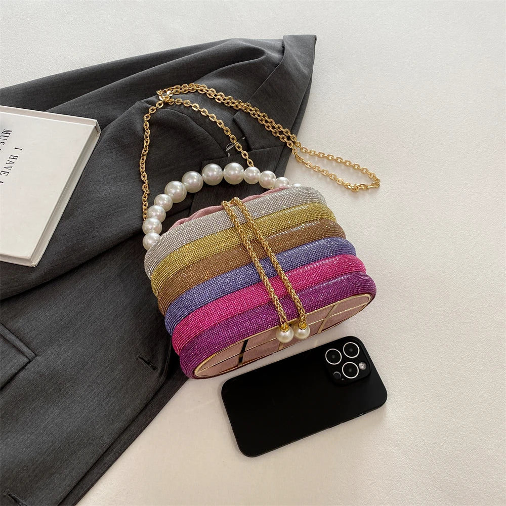 Elegant Pearl Sparkling Sequin Bag