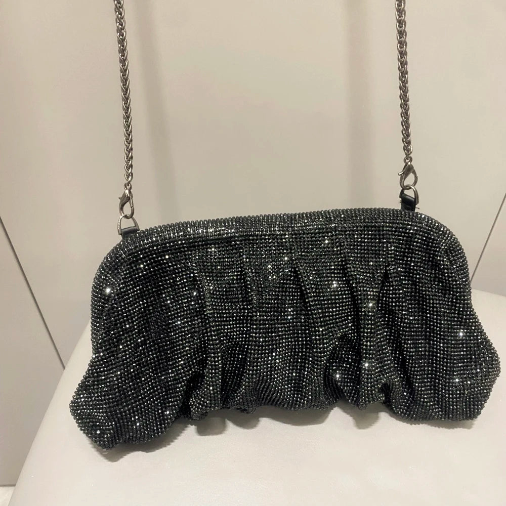 Sparkling Rhinestones Evening Clutch Bag