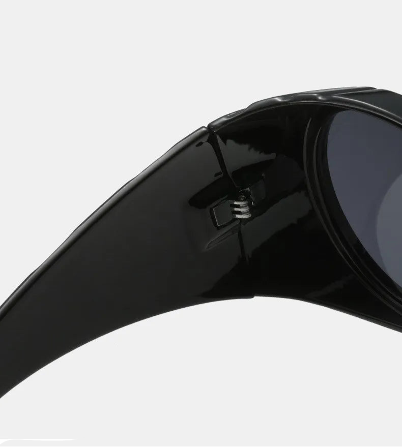 Bold Oversized Round Steampunk Sunglasses