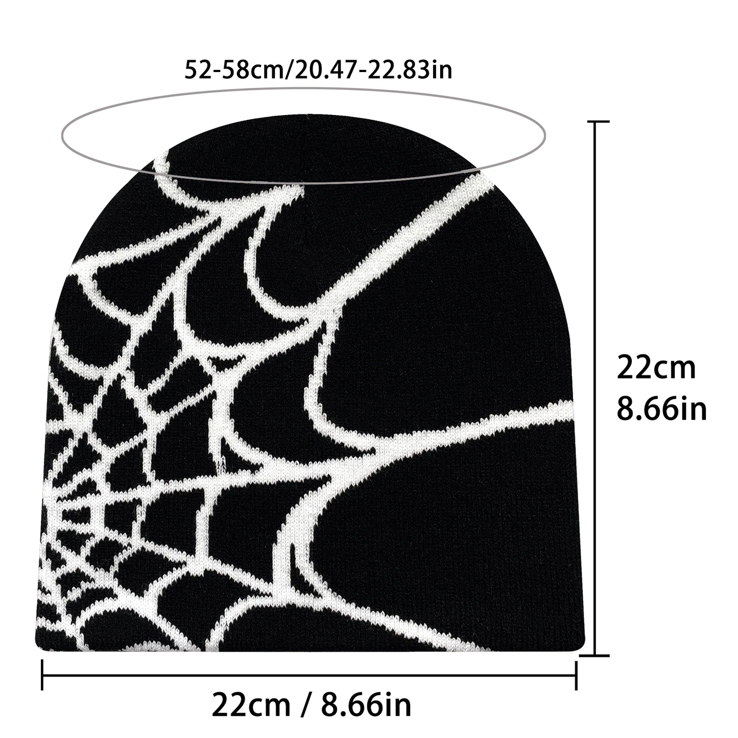 Spider Web Knitted Beanie