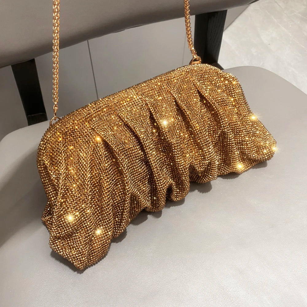 Sparkling Rhinestones Evening Clutch Bag