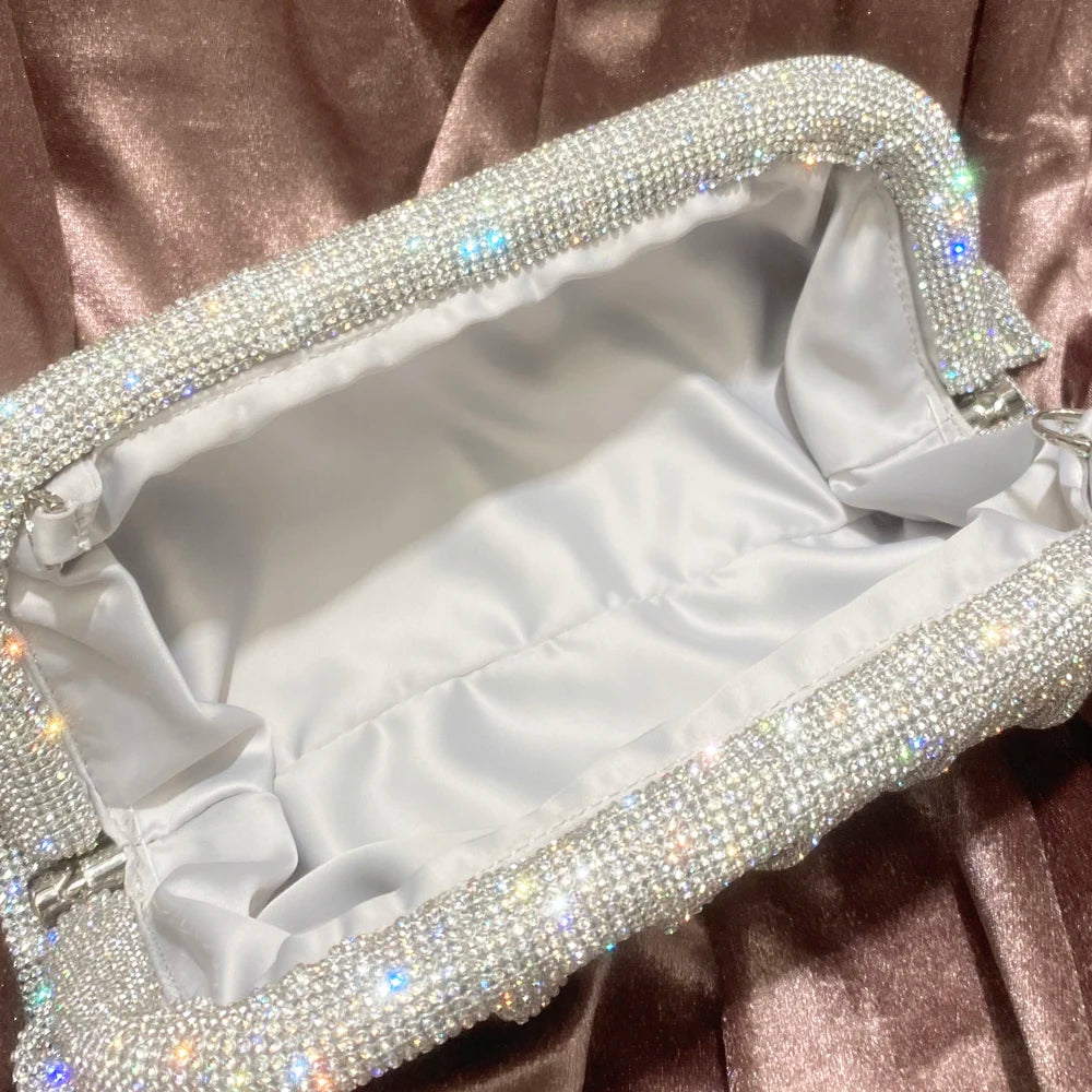 Sparkling Rhinestones Evening Clutch Bag