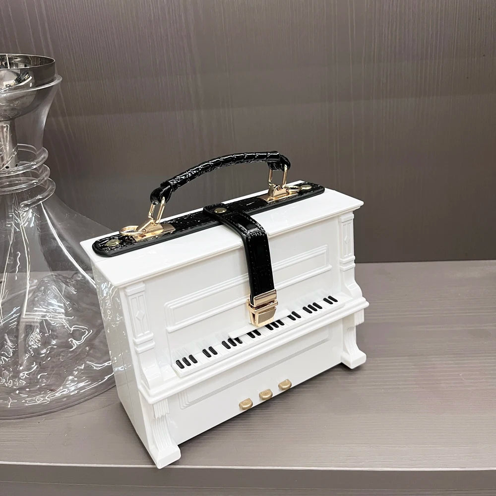 Elegant Piano Shape Design Handbag