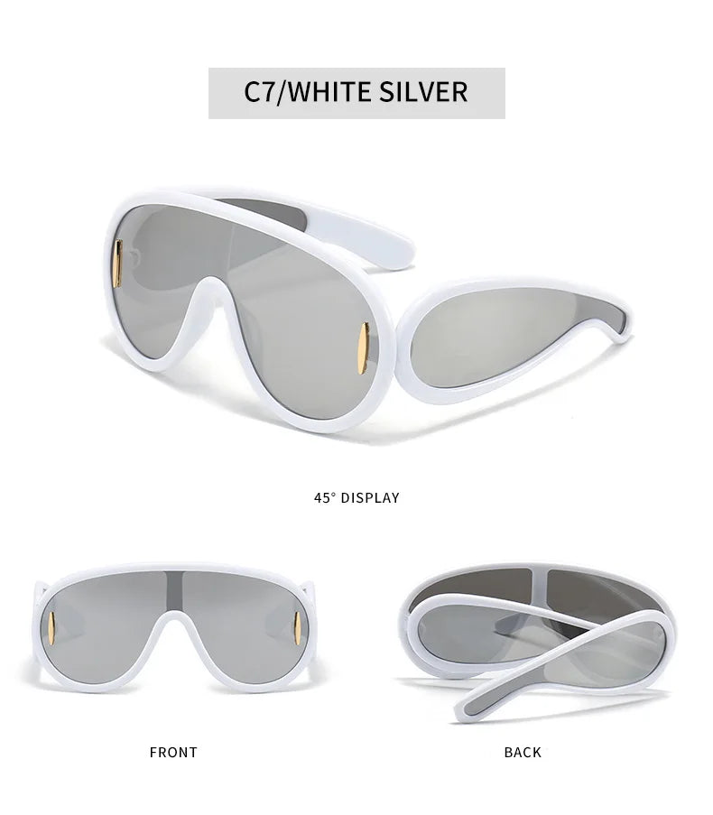 Y2K Oversized Pilot Sunglasses