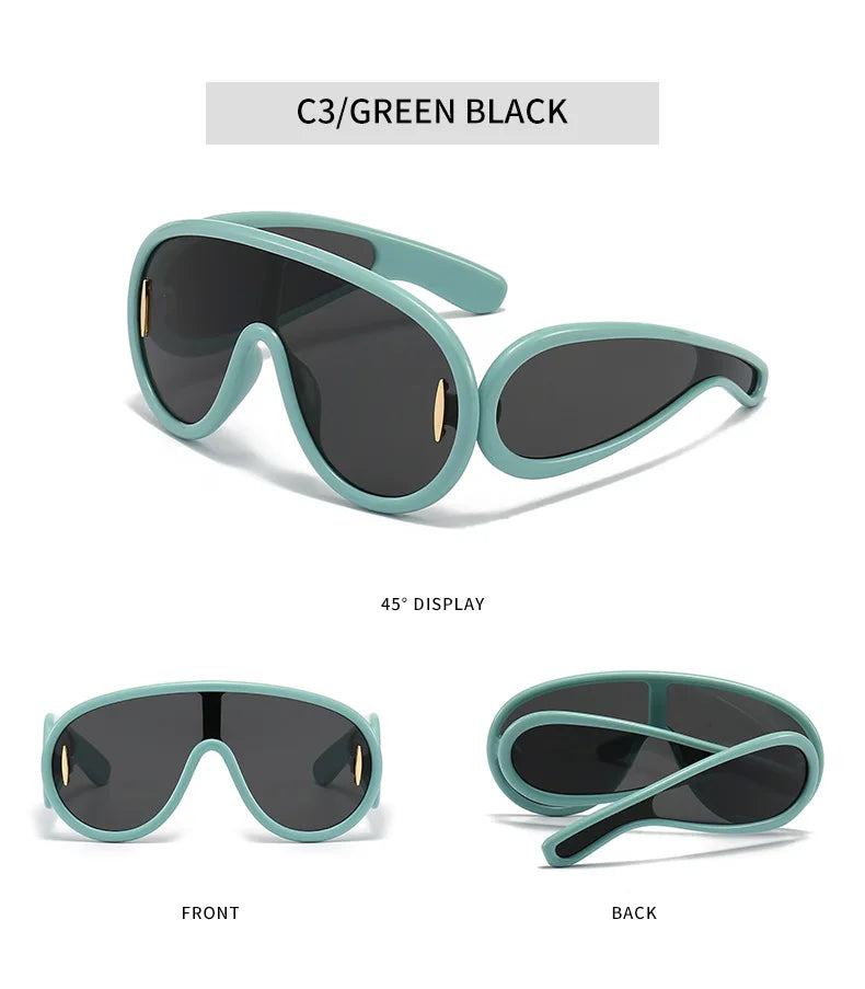 Y2K Oversized Pilot Sunglasses