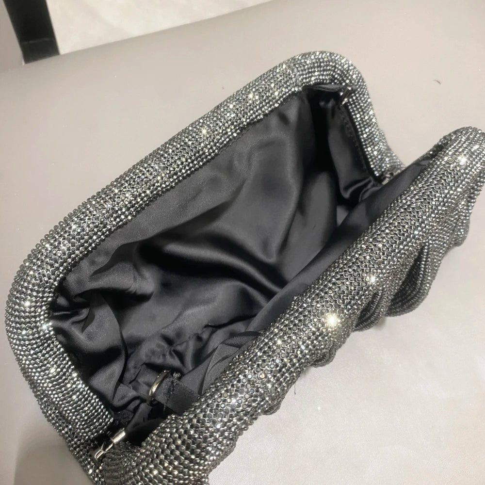 Sparkling Rhinestones Evening Clutch Bag