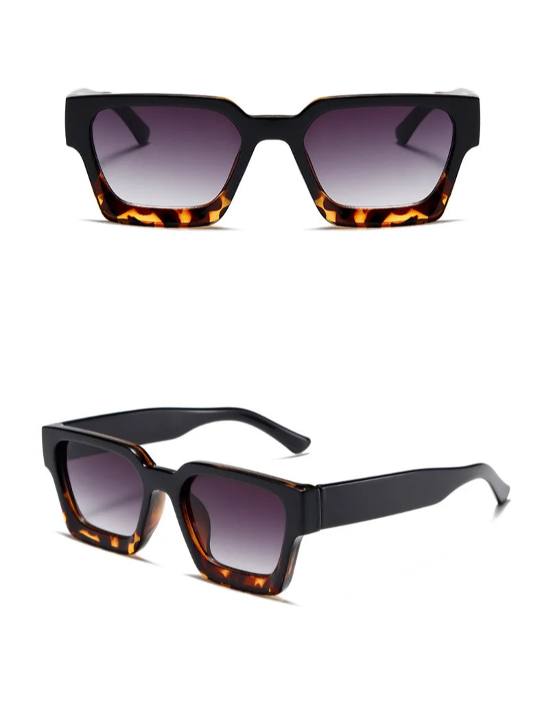 Retro Thick Frame Square Sunglasses