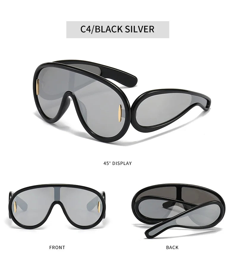 Y2K Oversized Pilot Sunglasses
