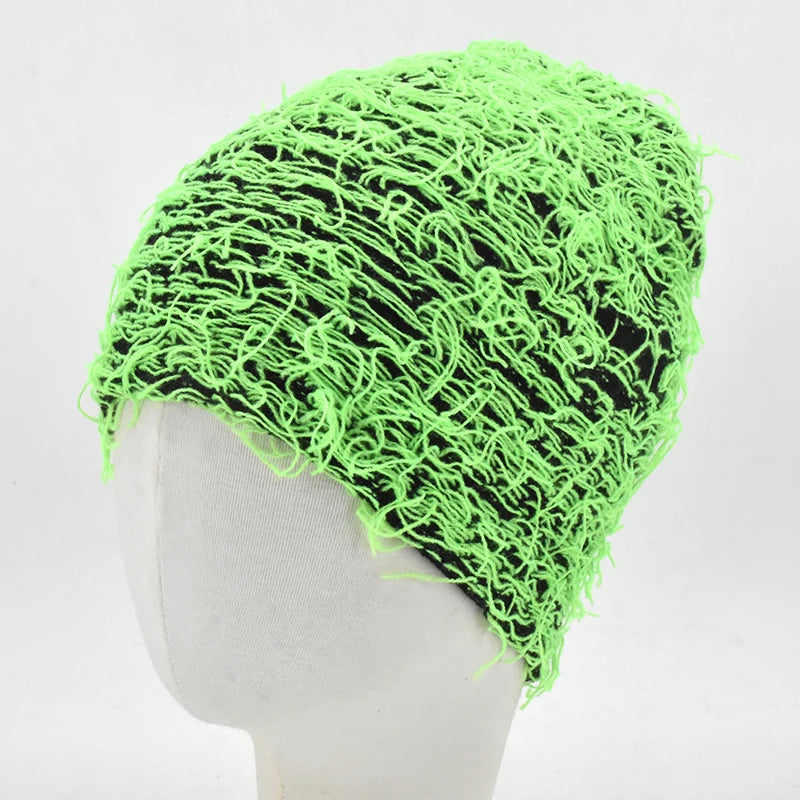 Distressed Knitted Beanie