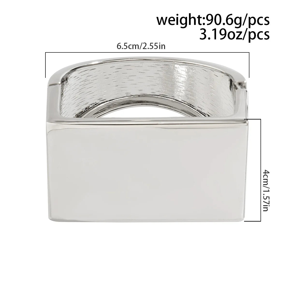 Exaggerated Gold Silver Geometric Cuff Bracelet
