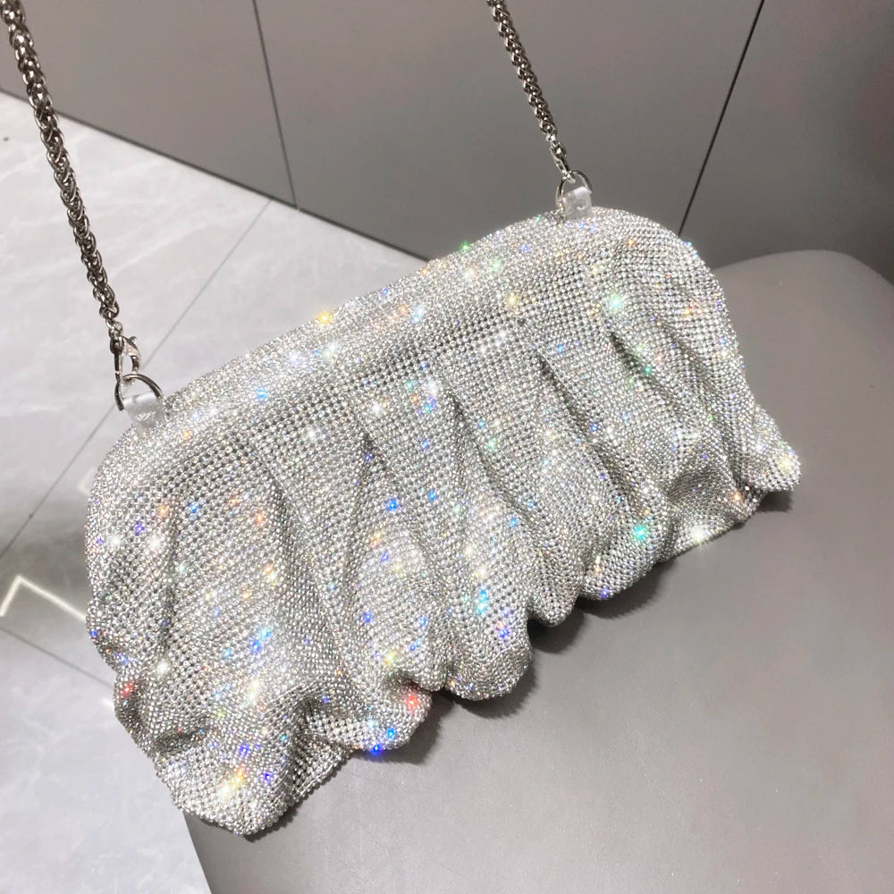 Sparkling Rhinestones Evening Clutch Bag