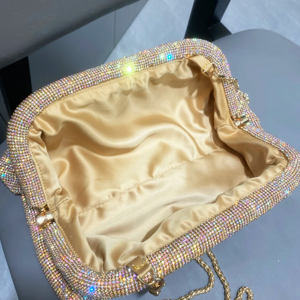 Sparkling Rhinestones Evening Clutch Bag