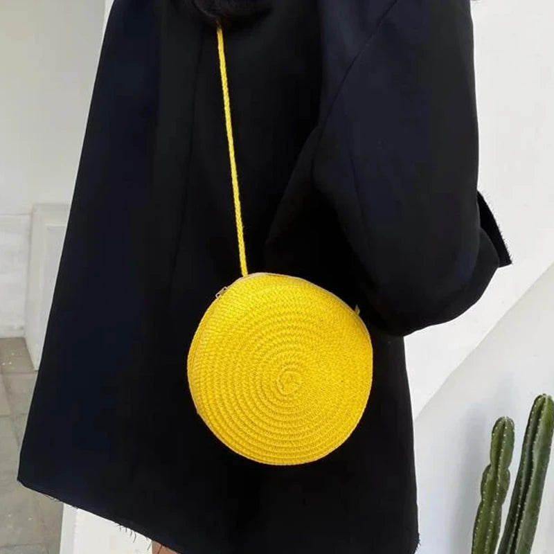 Handmade Fashion Crossbody Straw Bag