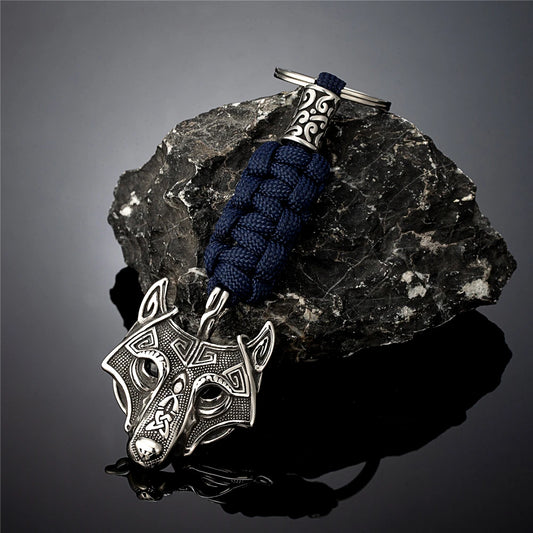 Viking Celtic Wolf Stainless Steel Keychain