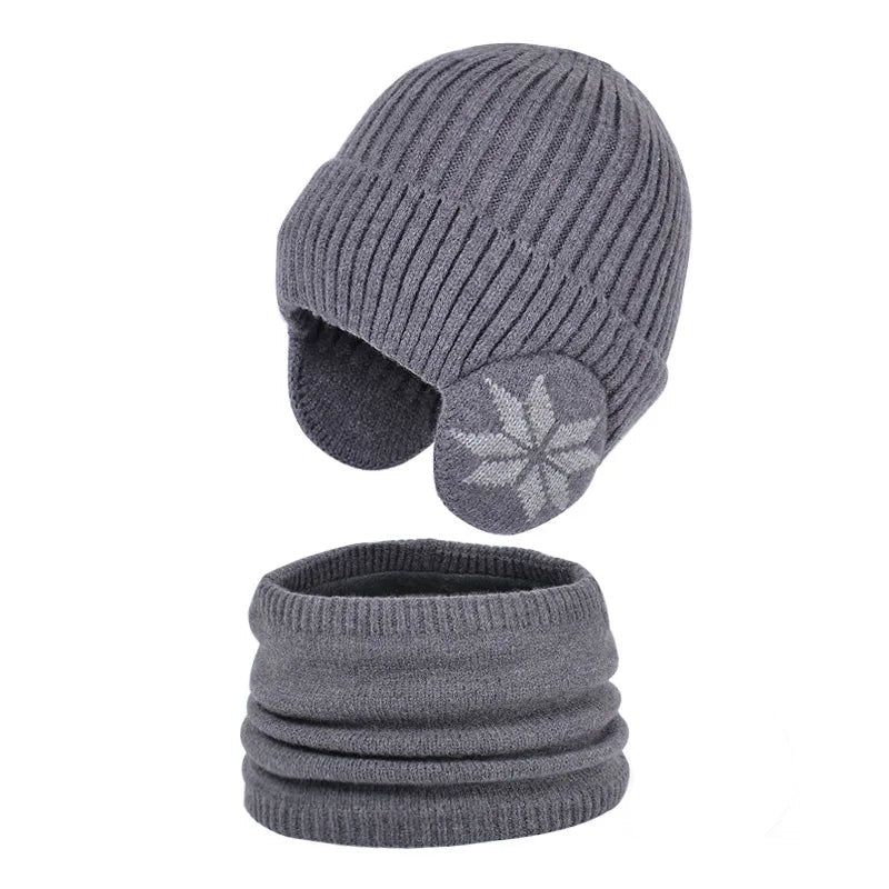 Kids Beanie Hat and Neck Warmer Set