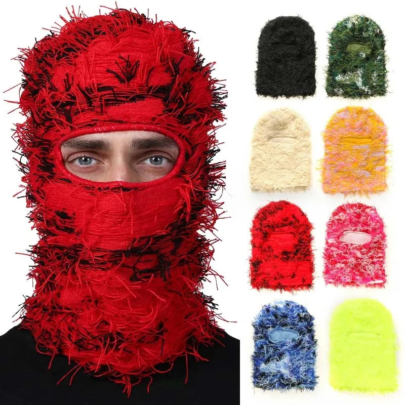 Distressed Balaclava Full Face Ski Mask