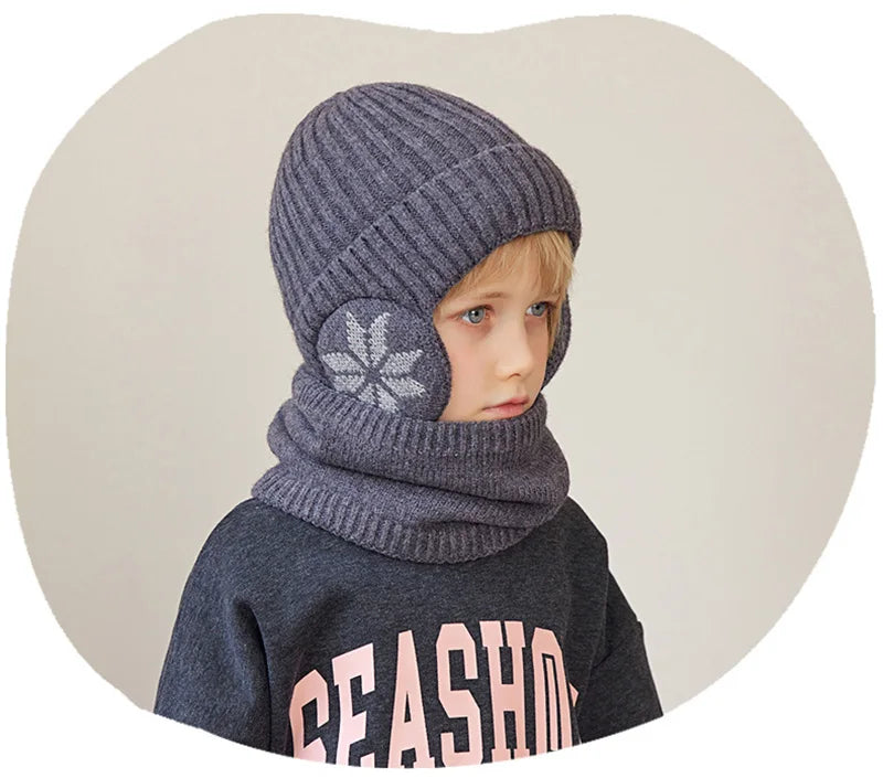 Kids Beanie Hat and Neck Warmer Set