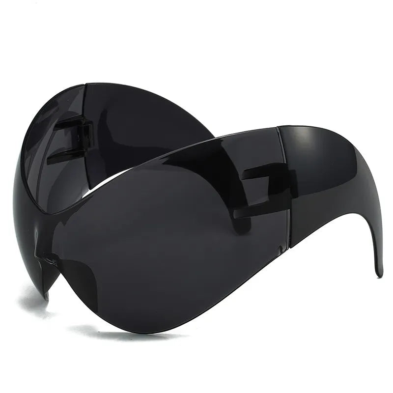 Oversized Y2K One-Piece Cyberpunk Sunglasses