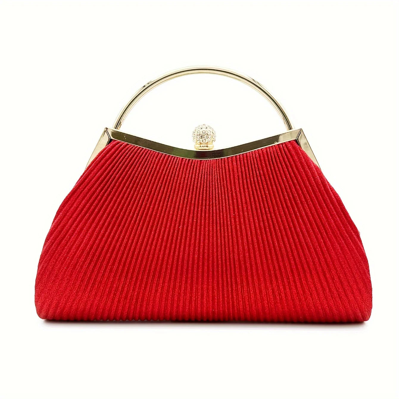 Pleated Evening Clutch Bag