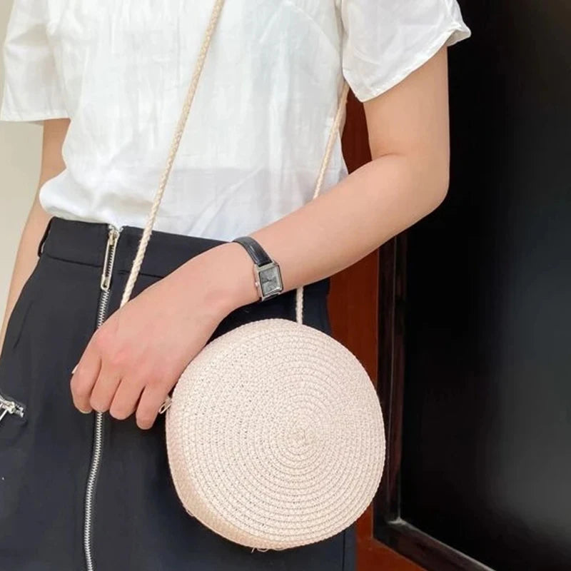 Handmade Fashion Crossbody Straw Bag
