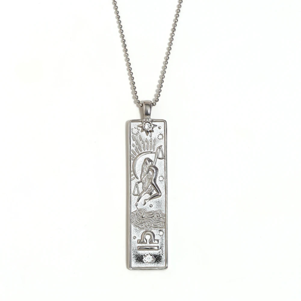 Constellation Rectangular Bar Pendant Necklace