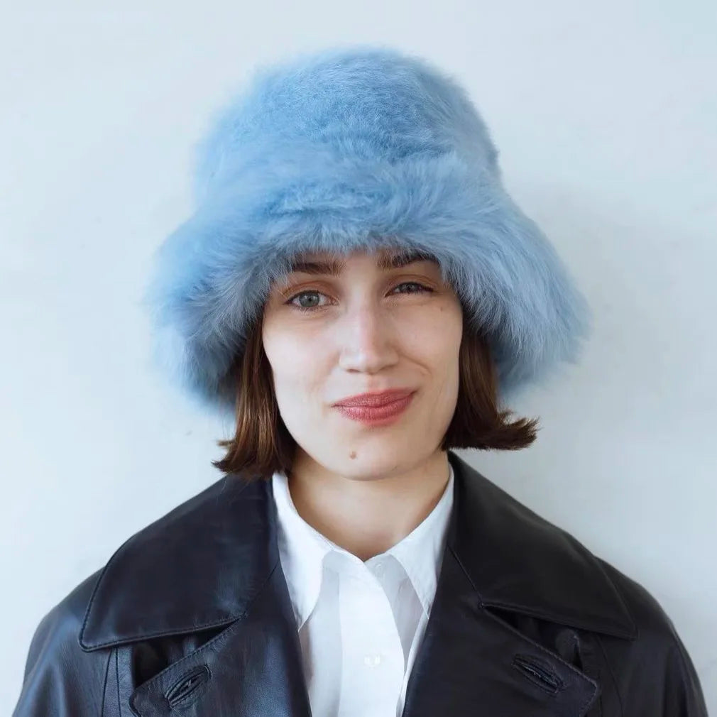 Bold Colourful Fluffy Bucket Hat