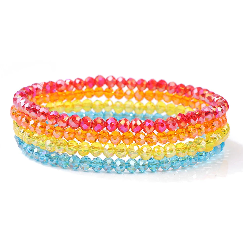 4Pcs Set Crystal Glass Bead Bracelet