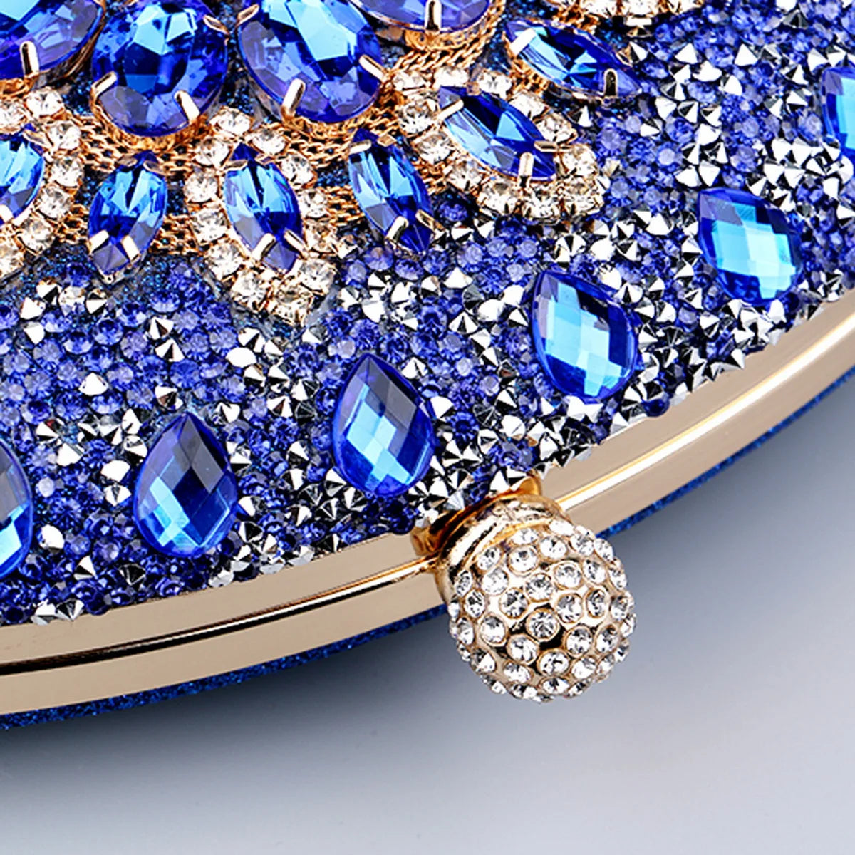 Crystal Oval Evening Clutch Bag